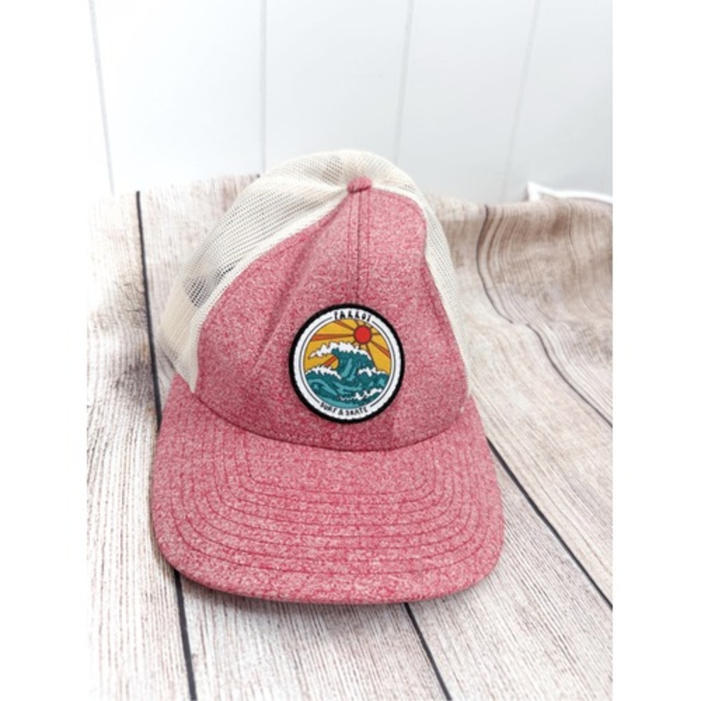 Parrott Surf and Skate Shop Hat Charleston, SC Red White Trucker